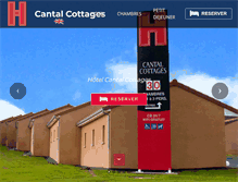 Tablet Screenshot of hotel-cantal-cottages.com